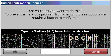 human confirmation prompt