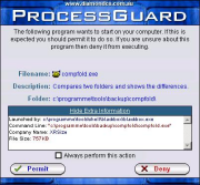 preview of the new program launching prompt